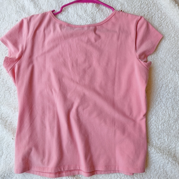 Bob Mackie Wearable Art Blue Sequin Blouse & Studio Pink Embellished Top Sz  L - Picture 6 of 15